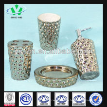 4pcs accesorios de cerámica de baño de cromo para la decoración